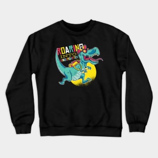 Roaring into Kindergarten // Fun T-Rex Back to School Crewneck Sweatshirt